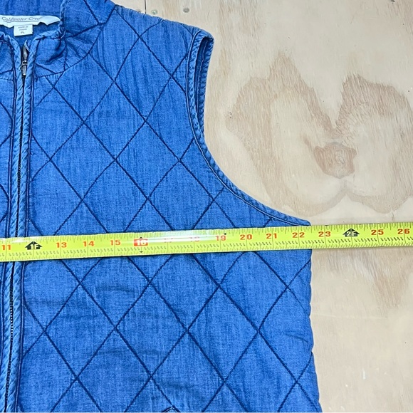 Coldwater Creek Quilted Chambray Vest - Picture 5 of 6